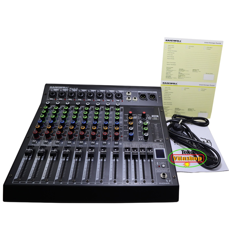 MIXER HARDWELL MARK 8 MIKSER AUDIO ORIGINAL 8 CHANEL WITH USB SOUNDCARD