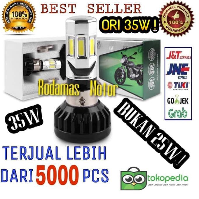 Lampu Motor LED 6 Sisi RTD 35WATT  3 Sisi RTD 30WATT  ORIGINAL  - Putih 3 SISI