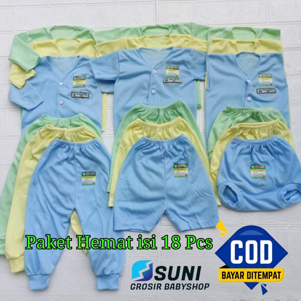 18 PCS BABY Baju celana bayi Paket hemat lengkap hadiah lahiran Gift newborn  baru lahir