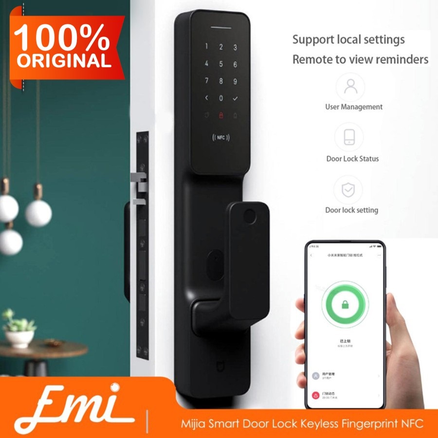 Mijia Smart Door Lock Keyless Fingerprint NFC Kunci Pintu Rumah