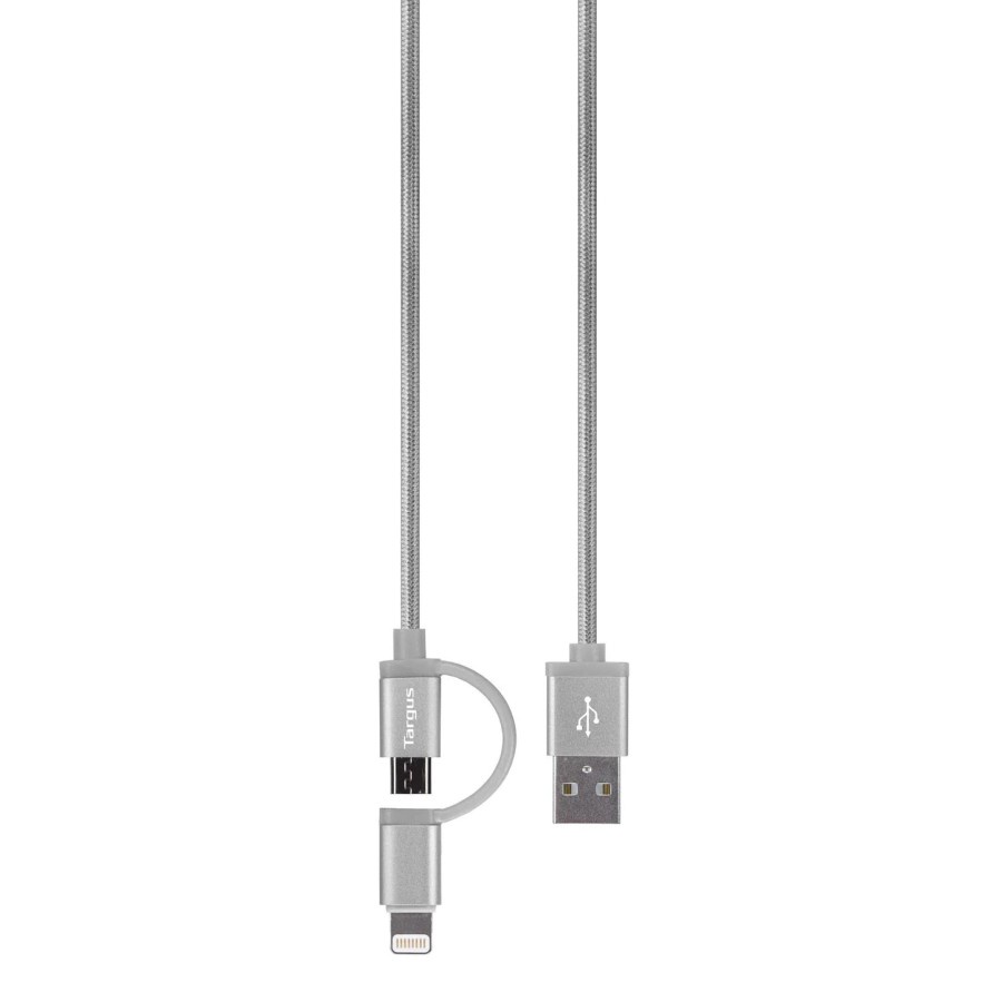 Kabel Data Targus ACC99505 2in1 USB A to Lightning &amp; Micro USB Silver