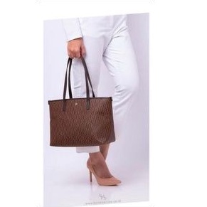 Restock Tas Wanita AIGNER ILONA Tote Bag Color Sign Brown Fango Original