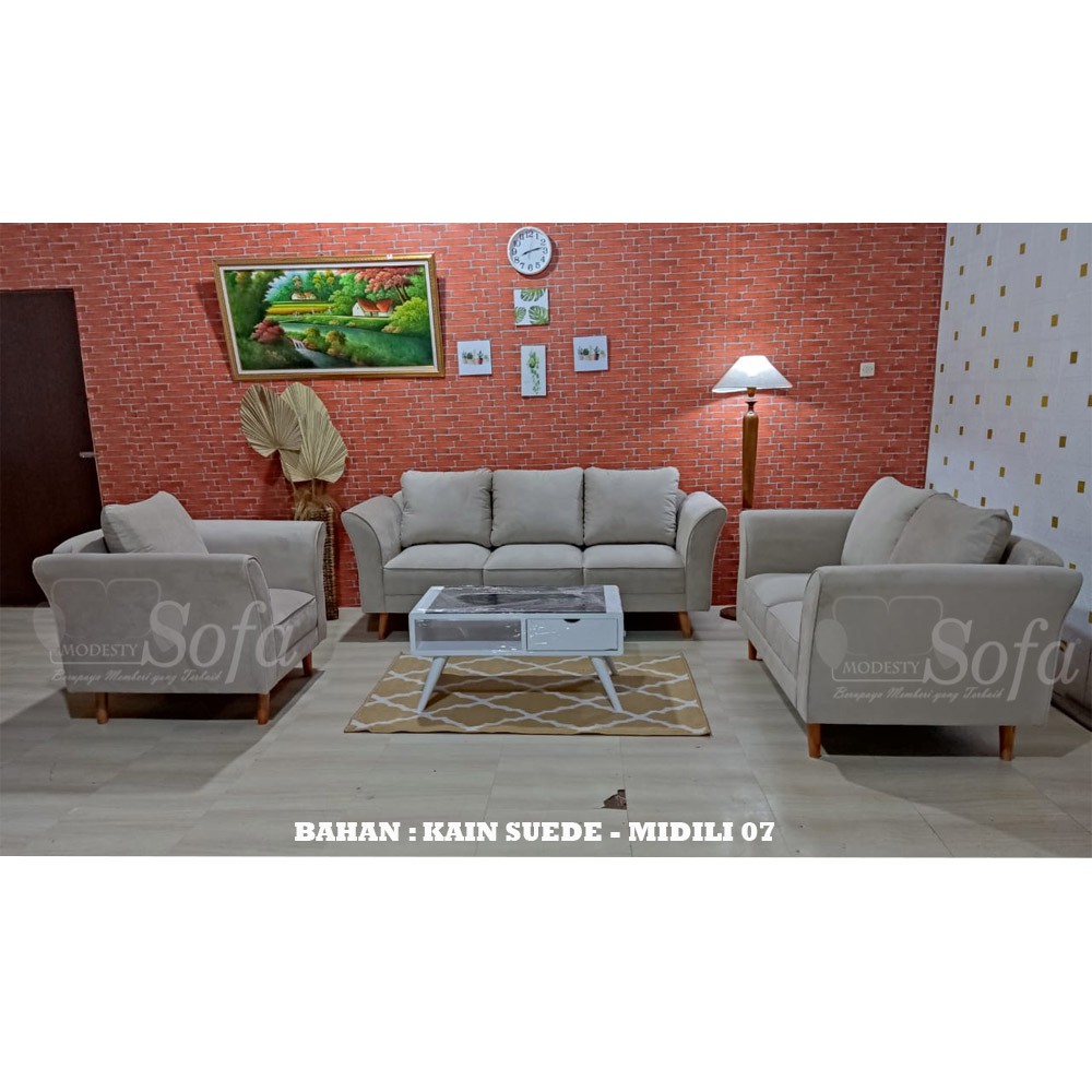 Sofa Kekinian / sofa murah / sofa bagus / sofa minimalis / Kursi / sofa  Modesty 321 Seater Minang E