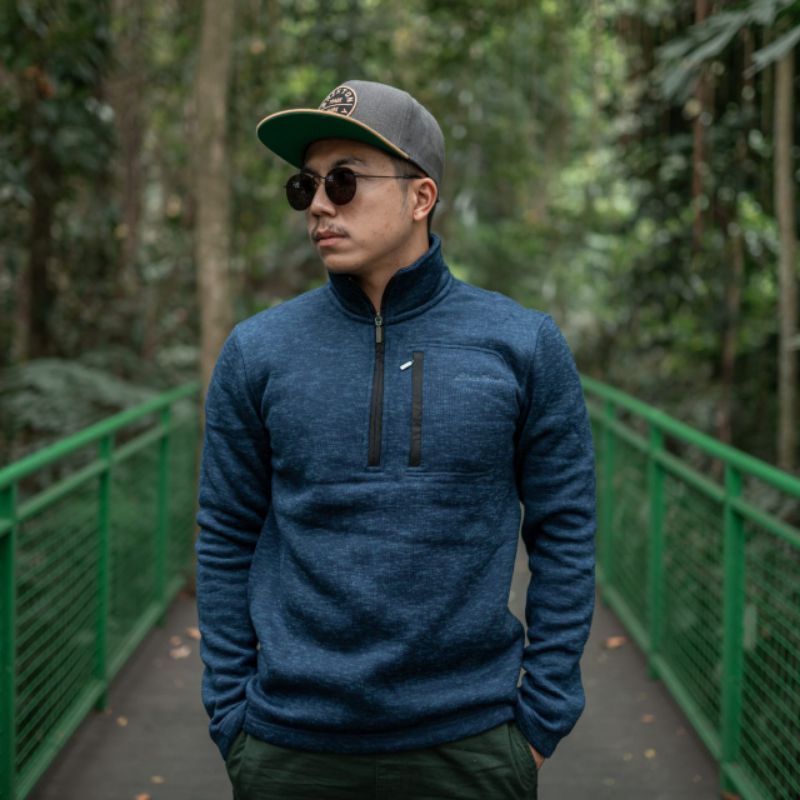 Jaket eddie bauer mens convector 1/2 zip fleece - Jaket eddie bauer original - Jaket eddie bauer