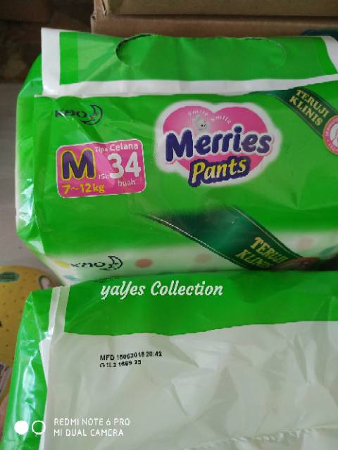 Merries pants S40 M34 L30 XL26 popok meris S 40 M 34 XL 26 celana good skin cegah iritasi meries