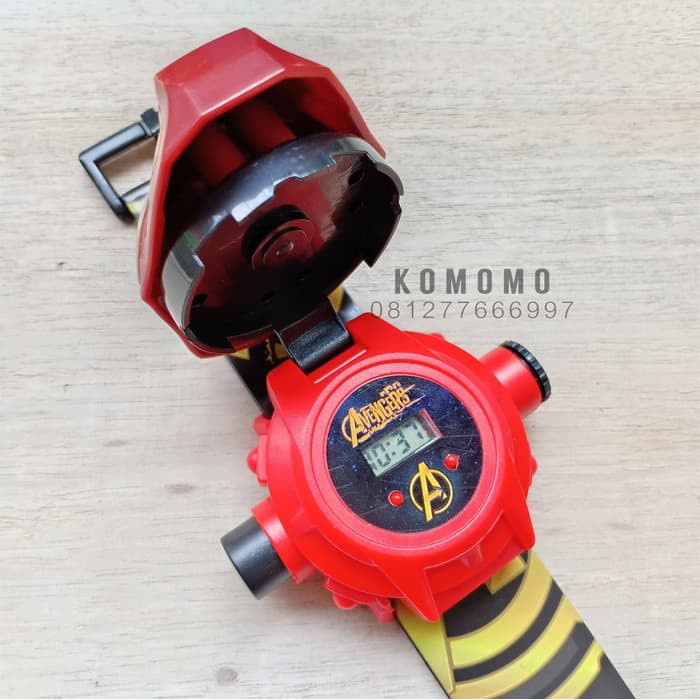 Iron Man Avengers Jam Tangan Mainan Anak Laki Laki Jam Proyektor Shopee Indonesia