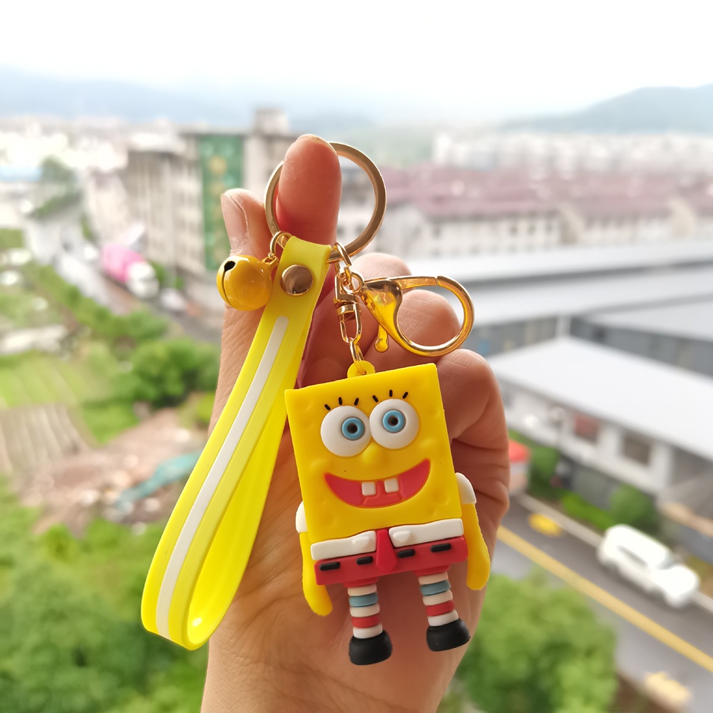 Gantungan Kunci Bentuk Boneka Kartun Spongebob Lucu