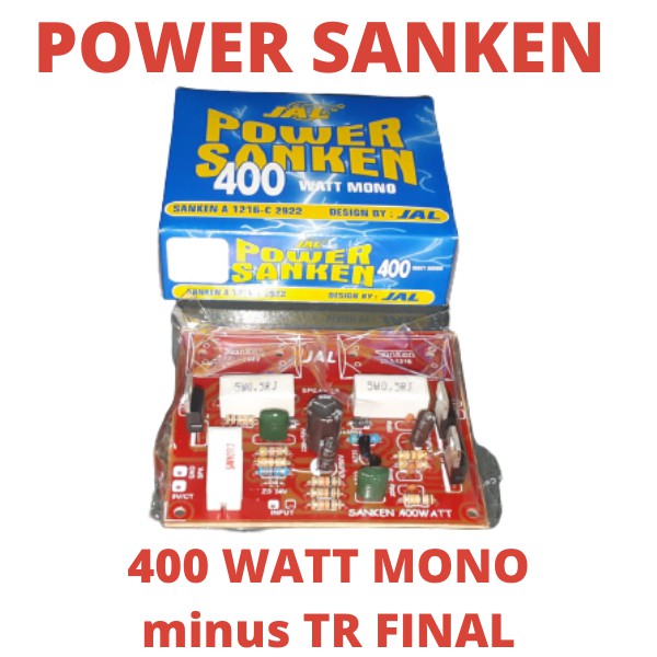 KIT DRIVER POWER AMPLI SANKEN 400WATT MINUS TR FINAL MONO 400W PLUS AMPLIFIER 400 WATT PINAL DRIPER
