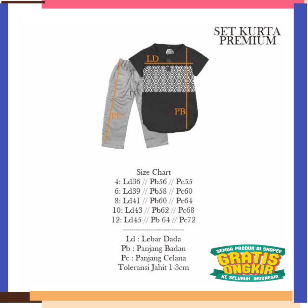 Lucu Keren Motif Polkadot BUnga KOtak / SET KURTA PREMIUM - Setelan Kurta premium kurta anak murah b