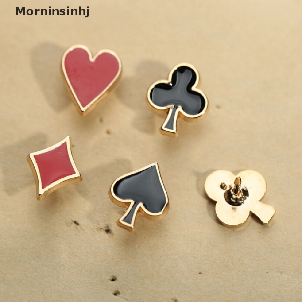 Mornin 4 Pcs Kartun Poker Kerah Pin Pakaian Bros Ransel Kerah Lencana Perhiasan id