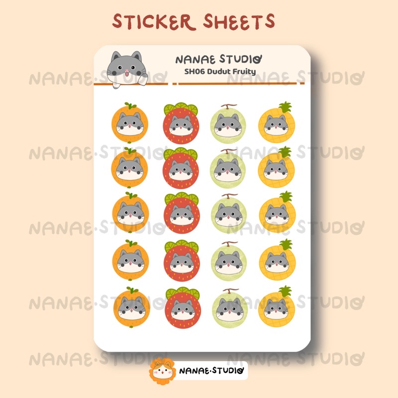 

Sticker Sheets - Dudut Fruity SH06 | Waterproof | Nanae.studio