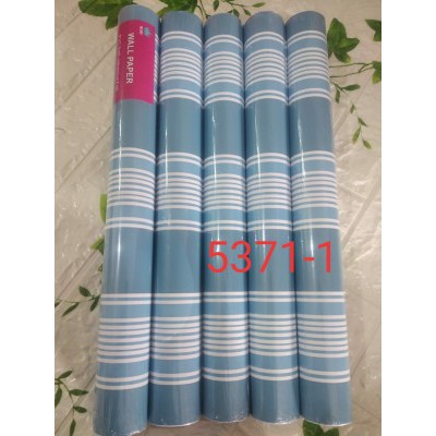 Wallpaper Sticker Motif Garis Biruu 5371-1 / Wallpaper New 2020 /  Uk.9mx45cm