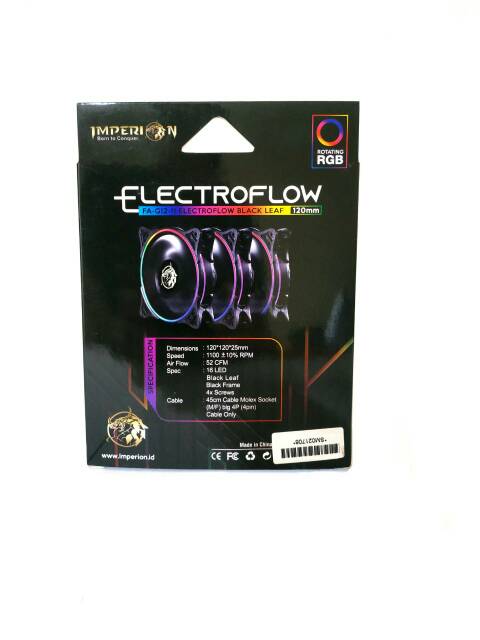 FAN CASE IMPERION ELECTROFLOW 12CM RGB LED