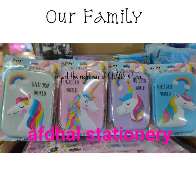 

Kotak pensil jumbo gaya smigle unicorn ada 4 warna