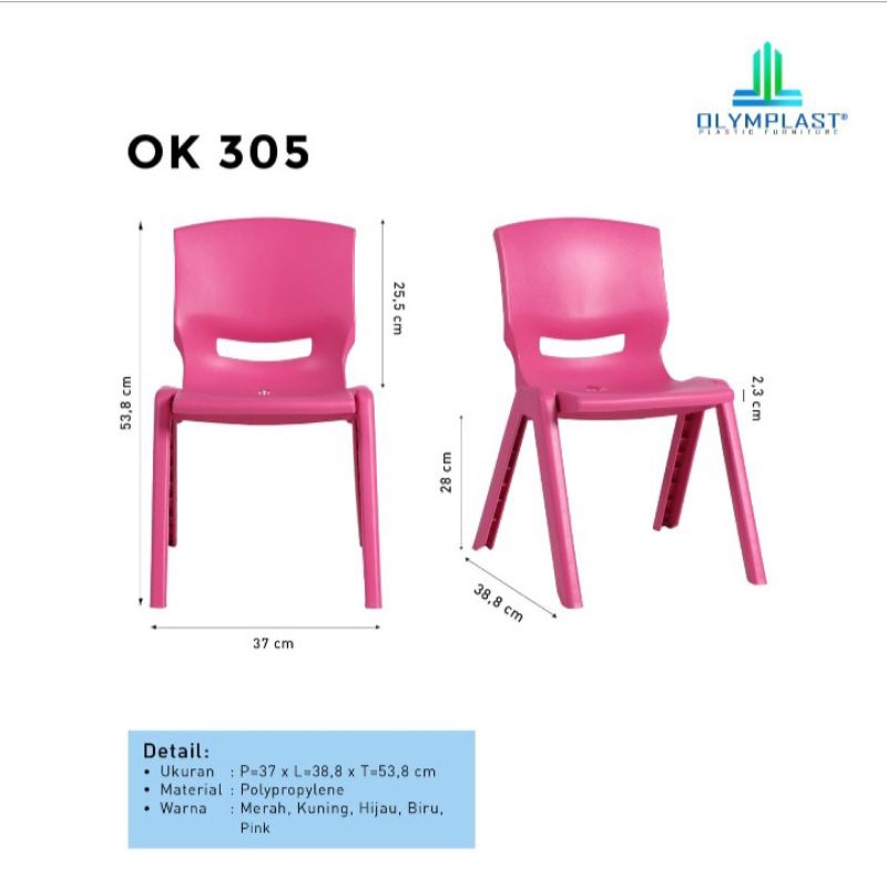 KURSI BELAJAR ANAK KURSI TK/PAUD OLYMPLAST