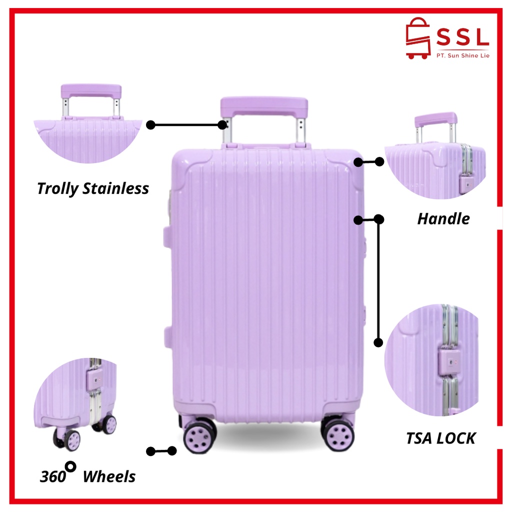 Koper 24 Inch / Koper Premium / Koper Import / TSA Lock / Aluminium Frame / Koper Naples T088 Series / Koper Bagasi Suitcase Luggage