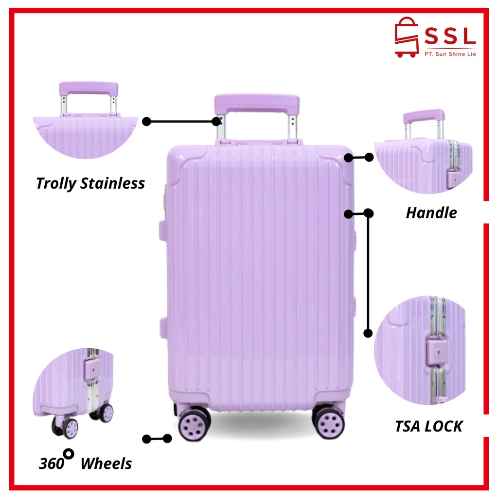 Koper 20 Inch / Koper Premium / Koper Cabin / Koper Import / TSA Lock / Aluminium Frame / Koper Naples T088 Series / Koper Bagasi Suitcase Luggage