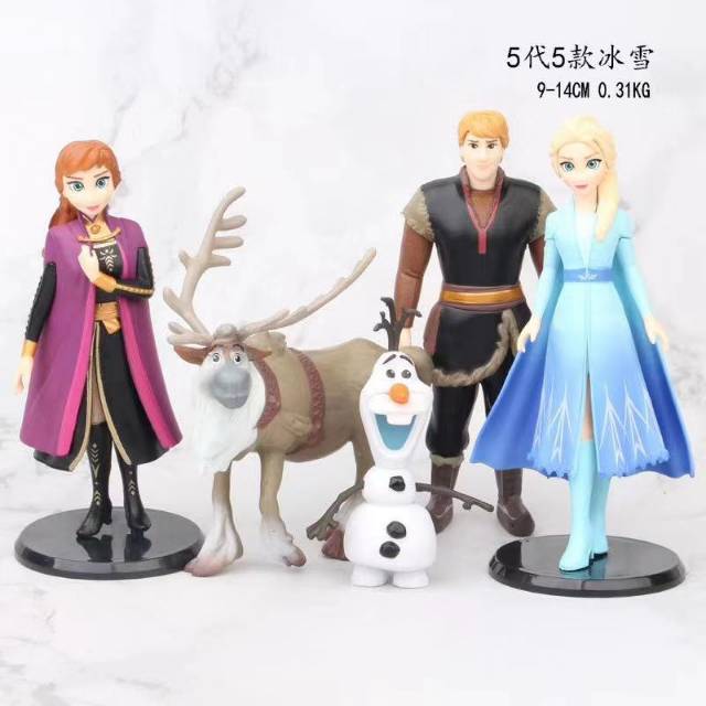 Figure set FROZEN  2 ANNA ELSA  OLAF miniatur pajangan 