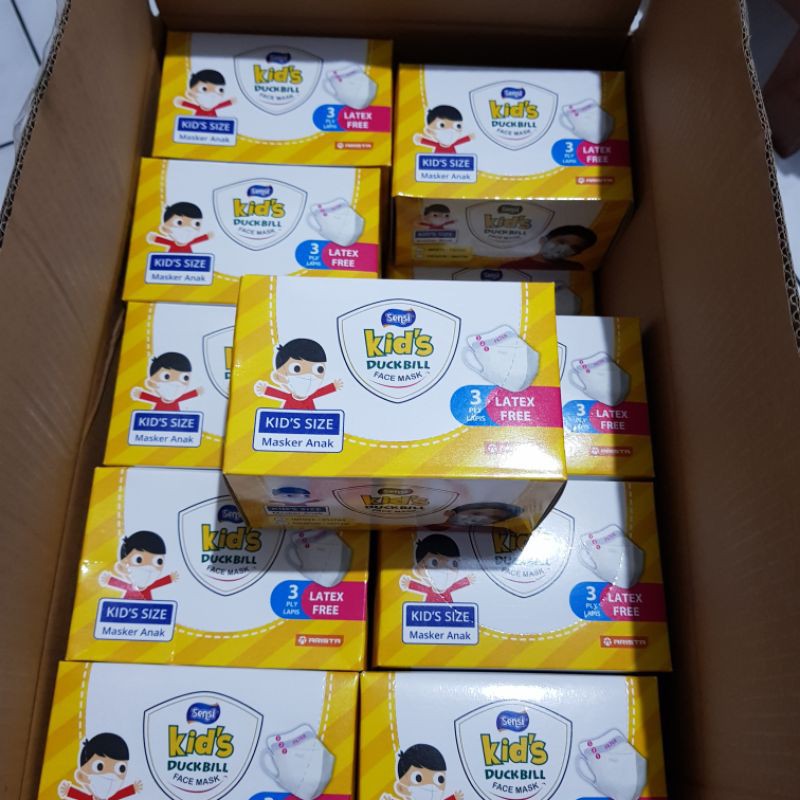 Masker Sensi Duckbill Kids Masker Anak 3 PLY isi 40 pcs