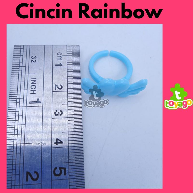 Mainan Cincin Rainbow Plastik Isi 100 Pcs Grosir Murah