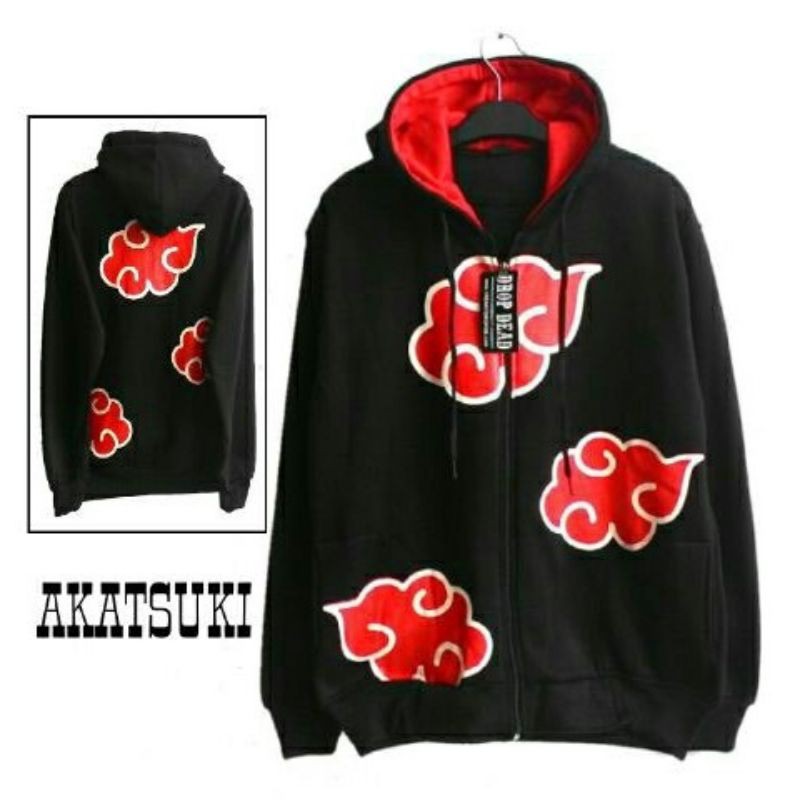 Sweater Hoodie Zipper Anime Akatsuki Jaket Hoodie Akatsuki L-XXL-1