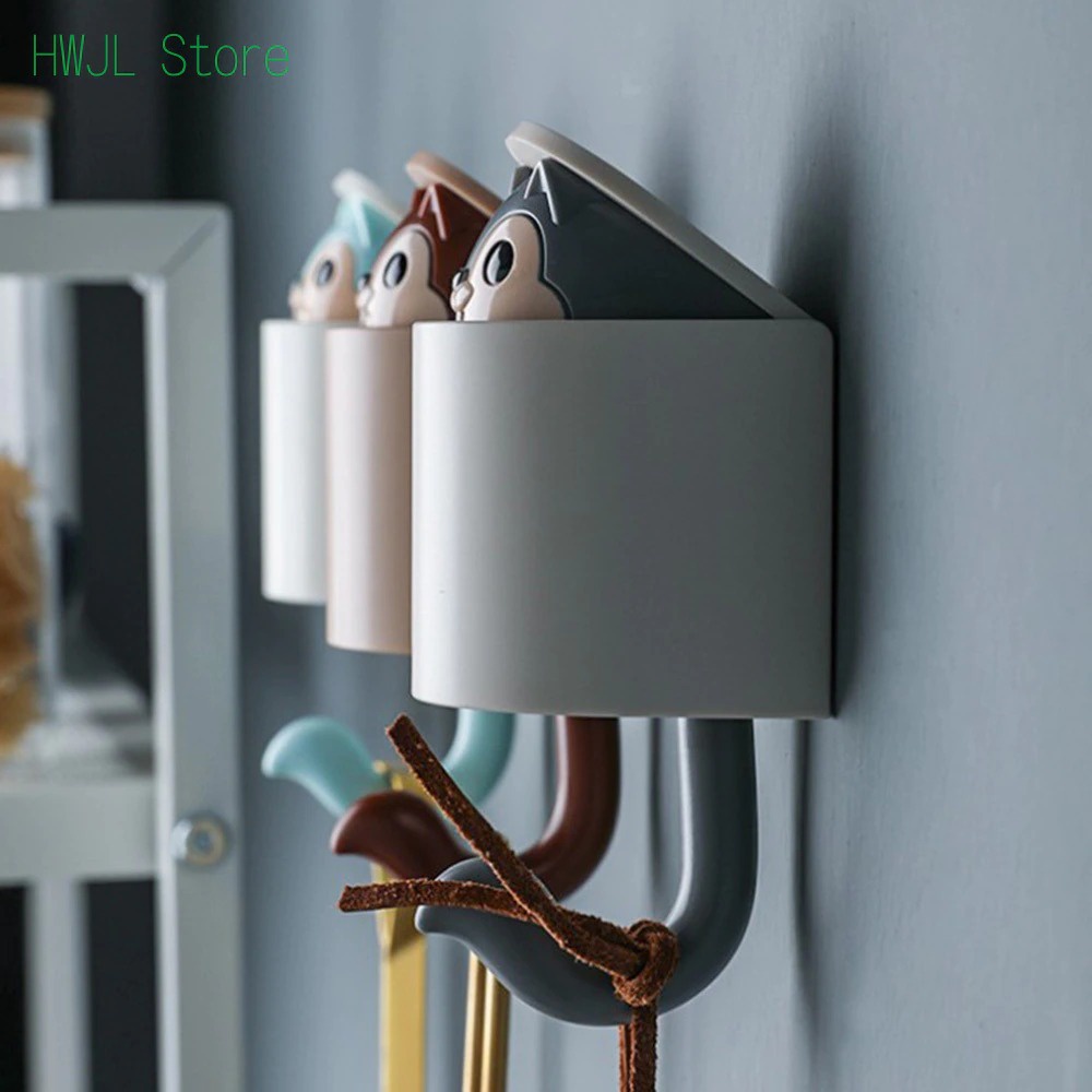 Gantungan Model Tupai Hewan Coklat Lucu Dekorasi Hook Hanger Hiding Squirrel - DB1121 - Brown