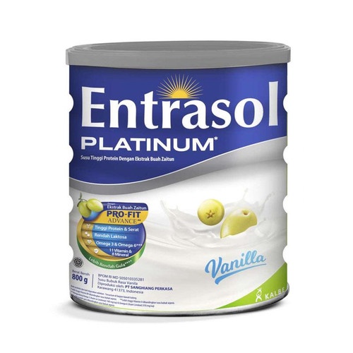 

Entrasol Platinum Vanilla 800gr / Susu Bubuk Tinggi Protein / Susu Bubuk Entrasol