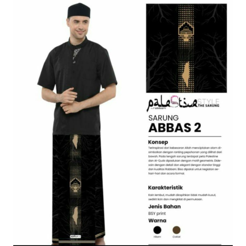 Sarung Motif Palestina Rabbani ABBAS 2