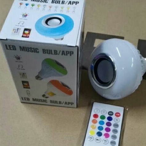 Lampu Music Bluetooth + Remote / Lampu Speaker LED RGB