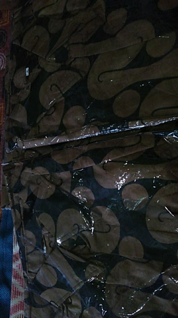 Batik Pria Motif Hem Lawasan Coklat M L Xl (original) Katun Tidak Cod Murah Solo Ori,