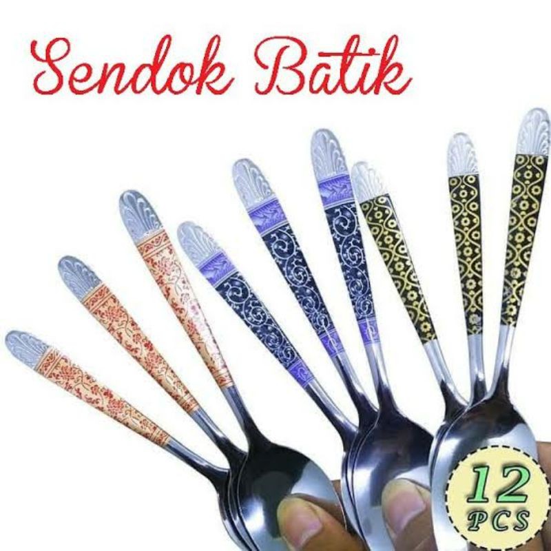 sendok batik / sendok selusin / 1lusin sendok batik