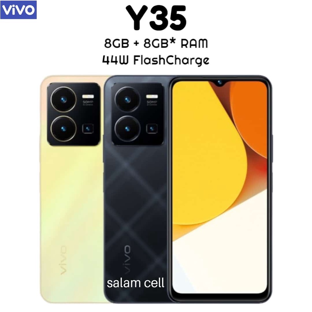 VIVO Y35 RAM 8+8/128GB 44W Flash Charge Kamera 50MP Baterai 5000mAh