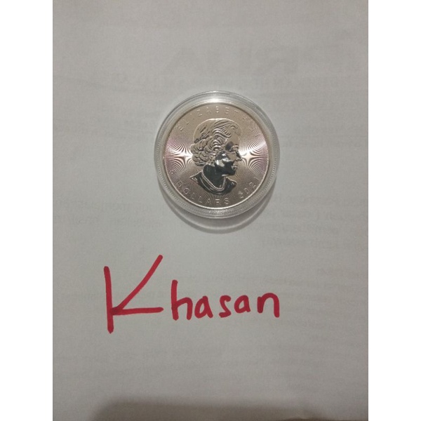 Fine silver Koin Perak Canadian Maple Leaf 1 Troy ounce (31.1gram) not ANTAM not Nadir Not SRH not pamp suisse