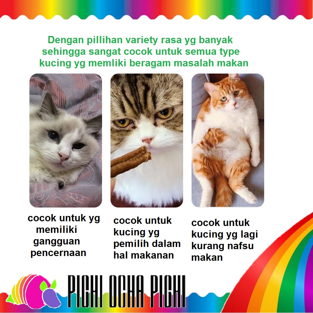 Cat Treat Snack Wet Food 15 g Cemilan Kucing Kitten 6 Rasa by BiXiaAiShangTa