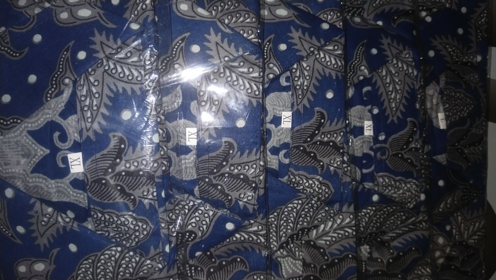 Kemeja Batik Pria Lengan Panjang Batik Size M L Xl Xxl  Bswart Hrb026 Kenongo Hem Panjang Padi