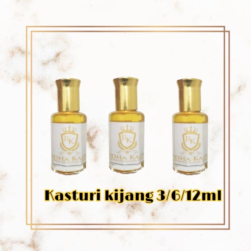Parfum Kasturi Kijang 12 ML Minyak Wangi Arab Asli 100 %  kasturi kijang 3ml 6ml 12ml termurah
