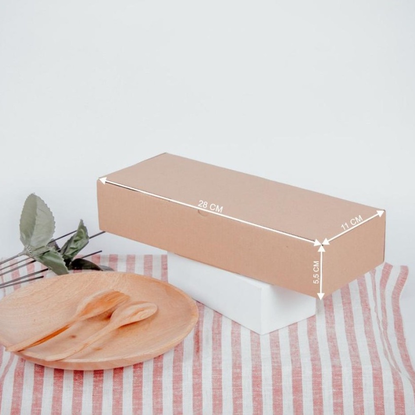 

kardus diecut tray isi 25 pcs dus kotak donat mini box coklat polos packing ukuran 28x11x5 cm