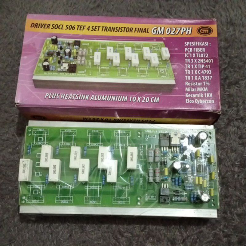 DRIVER SOCL 506 TEF 4SET TRANSISTOR FINAL PLUS HEATSINK
