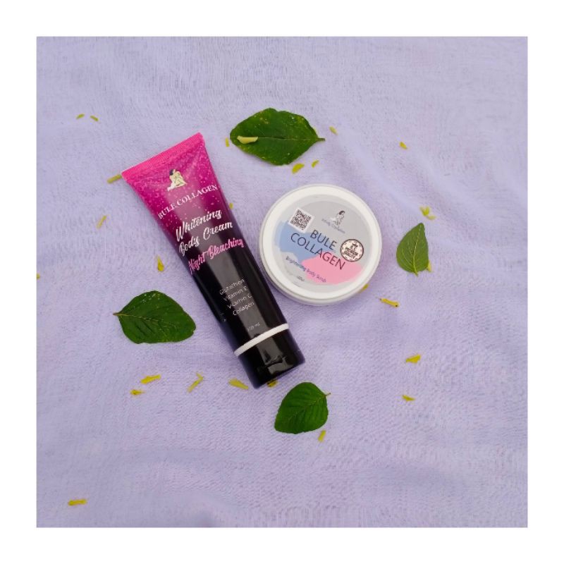 Jual BULE COLLAGEN BLEACHING WHITENING BODY NIGHT CREAM/SCRUB BULE