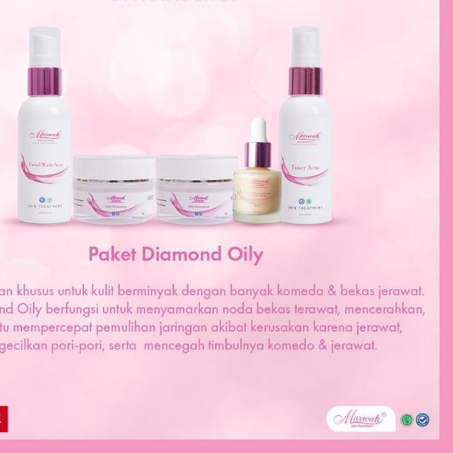 Laris|SQ23|Marwah KLINIK Skin Care Paket Diamond Bright / Aging / Oily / Acne / Platinum / Teatree B