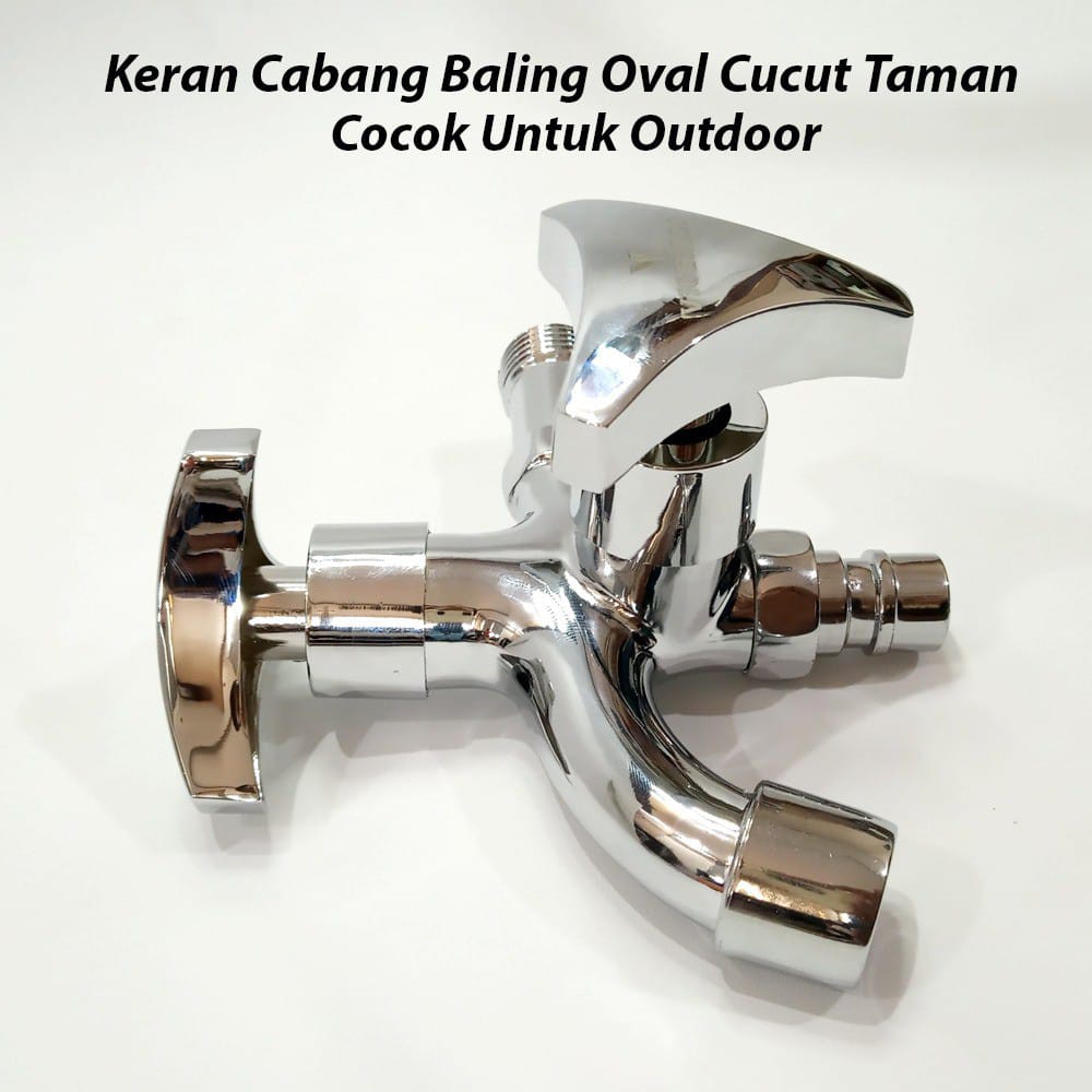 Kran Cabang Shower New Keran Double Stainless Chrome Kamar Mandi Krom