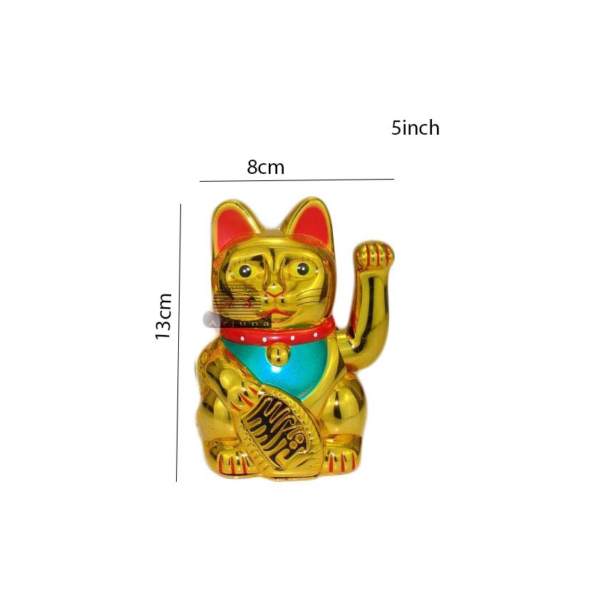 lucky cat/kucing rejeki/kucing maneko baterai 13.5cm