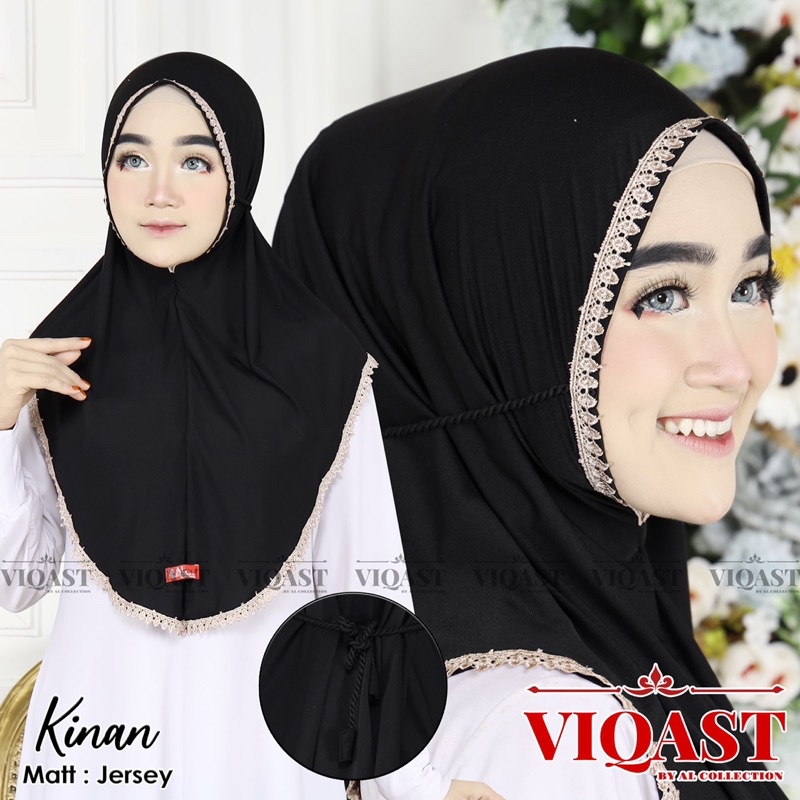 Hjiab Bergo Kinan Renda Tali Kepang ORIGINAL VIQAST