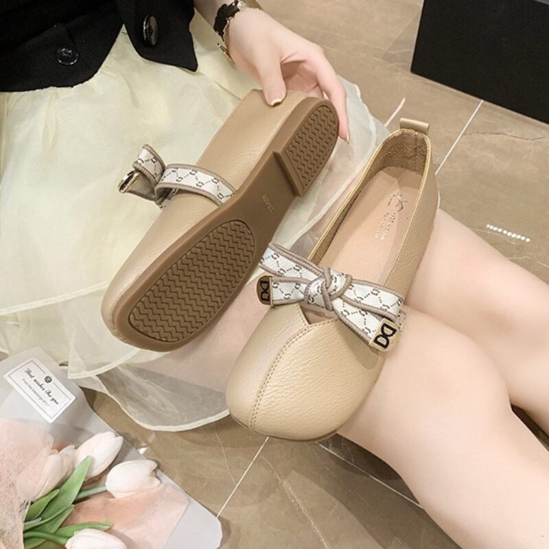 SG21669 syafniegalery Sepatu Wanita Import BOW Ballerina Slip On