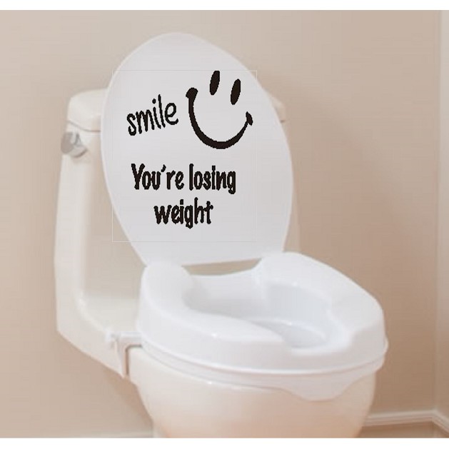 

Stiker Unik Lucu Toilet Cutting Sticker Smile You are Losing Weight