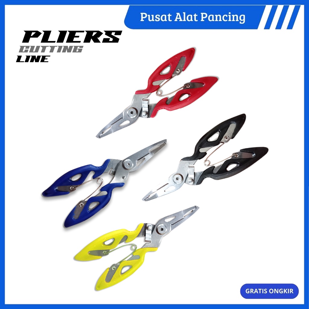 Tang Pancing Gunting Garis Kepang Pemotong Kait Penghilang Umpan Pancing Alat Pemotong Ikan Menggunakan Penjepit Gunting Multifungsi