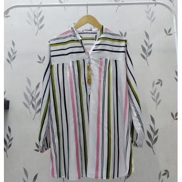 Rayon Motif 0053 - Motif Salur - Blouse Motif Rayon - Fathin Basic - Atasan Rayon - Tanahabang-2