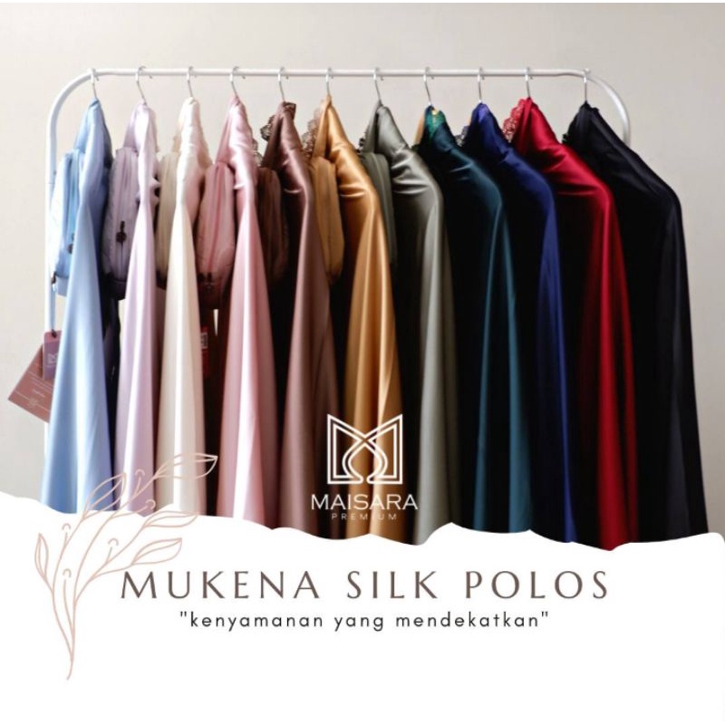 TERLEMBUT Mukena Silk Polos Maisara Premium ORI