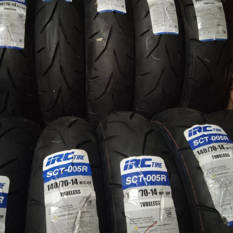 BAN 140/70-14 SCT-005R IRC TUBELESS. BAN BELAKANG AEROX 155.