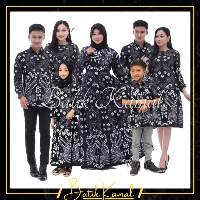 Batik Couple Keluarga Maura Couple Sania Ruffle Ori Ndoro Jowi Dnt Termurah Motif Cendrawasih Abuabu